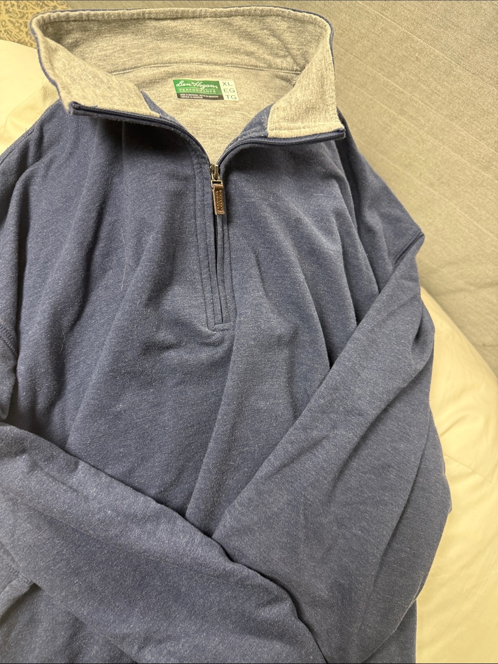 L.L. Bean Men’s Navy Quarter-Zip Pullover